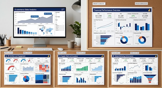 create an interactive power bi dashboard for business insights