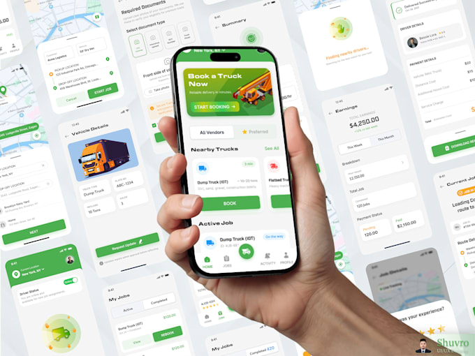 logistic app, transportation app, carpooling app, fleet app, tracking app