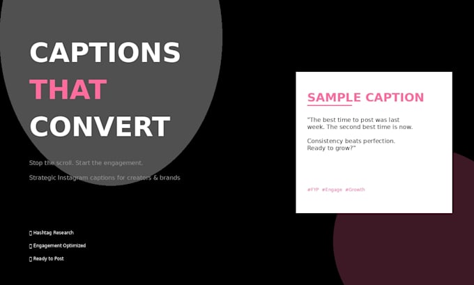 write instagram captions for influencers and content creators