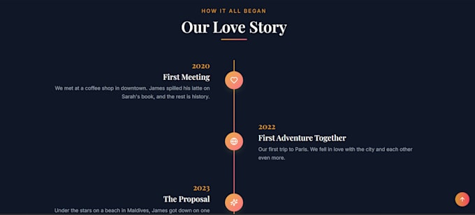 build a modern full stack wedding planner website