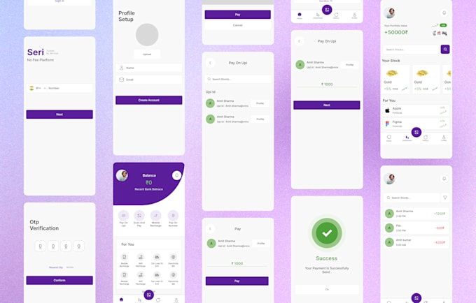 do mobile app UI UX design with figma