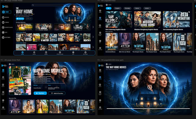 design streaming platform, ott and iptv UI UX in figma
