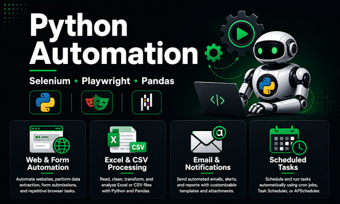 build python automation scripts for web, excel and repetitive tasks