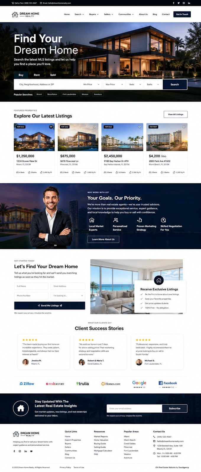 build a lead generating idx mls wordpress website for real estate agents