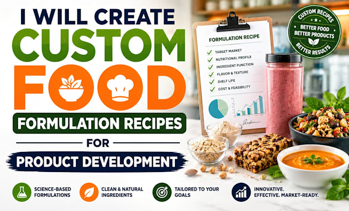 create custom food formulation recipes for product development