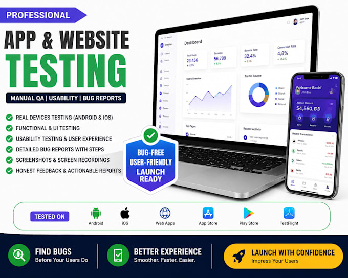 do mobile app testing manual app testing website usability QA testing app review