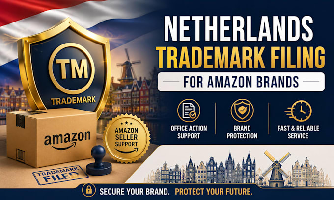 file netherlands trademark with office action support for amazon brands