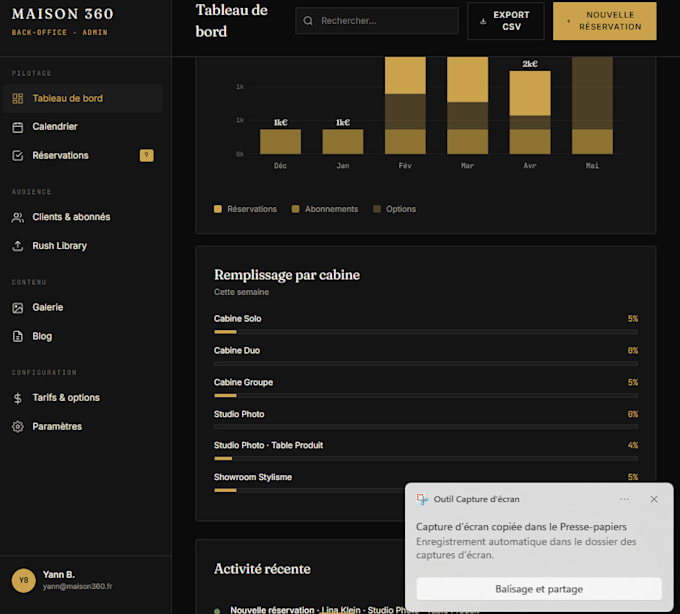 create website or application mobile complexe