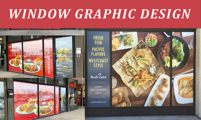 design a shop front, storefront, window graphics or vinyl stickers