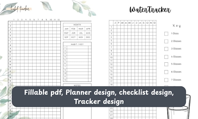 do journal design, planner, tracker, fillable pdf, checklist for amazon kdp