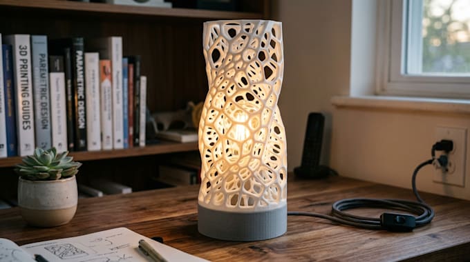 create a custom 3d printed lamp for your building