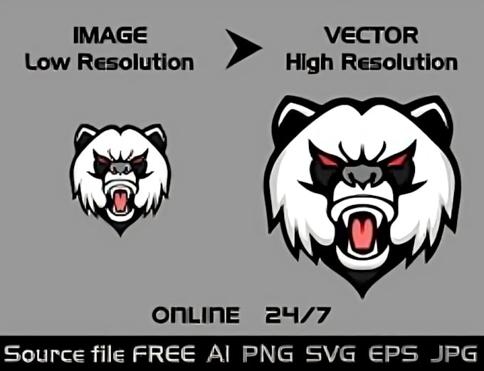 do manual vector tracing, convert image to vector and redraw logo for brands