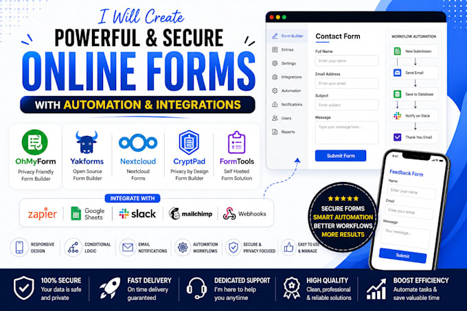 integrate a secure self hosted form platform using ohmyform yakforms nextcloud