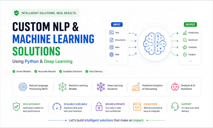 custom nlp and machine learning solutions using python and deep learning