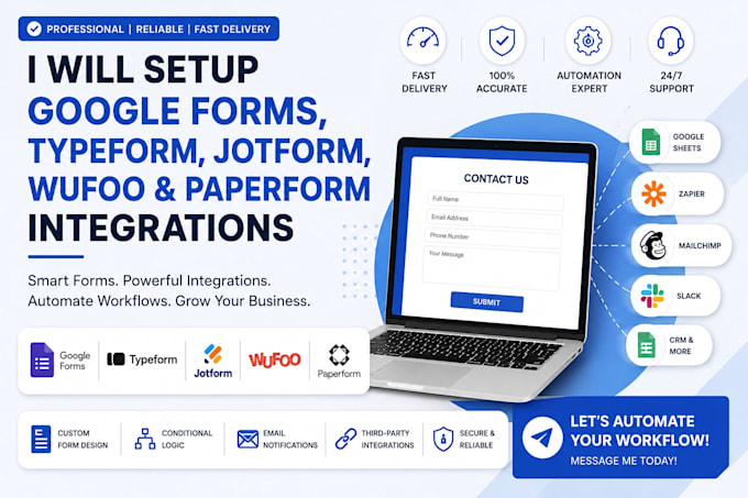 setup google forms typeform surveymonkey wpforms zoho forms integration