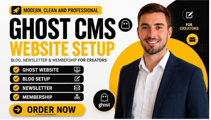 build ghost cms website blog newsletter membership setup for creators