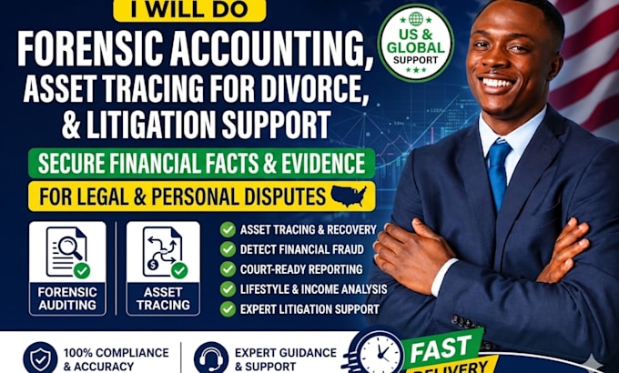do forensic accounting, asset tracing for divorce, and litigation support
