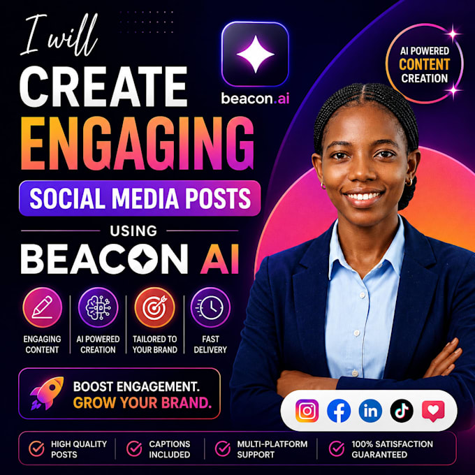 create engaging social media posts using beacon ai