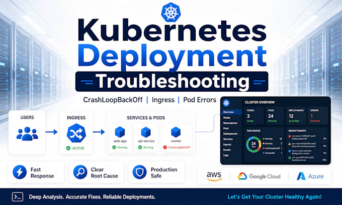 fix kubernetes deployment issues crashloopbackoff, ingress, pods