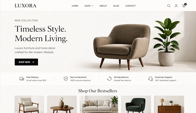 create your professional, custom built wordpress website