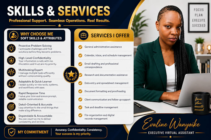 your executive virtual assistant for admin support