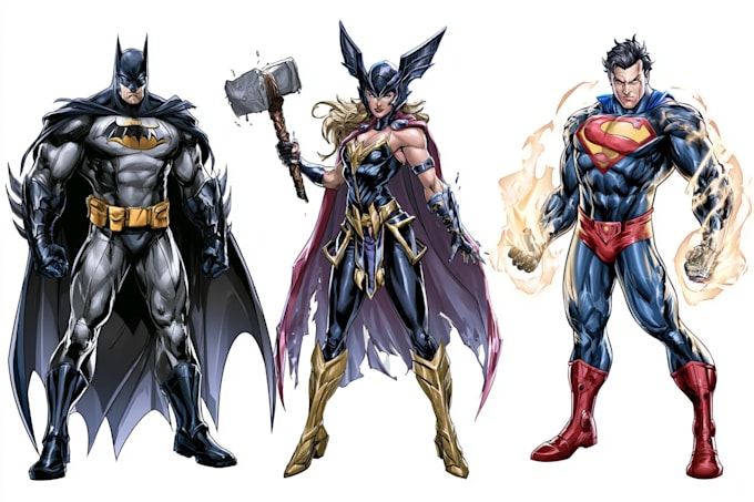 superhero comic book art and illustration