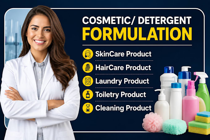 be your cosmetic formulation chemist and detergent for product development