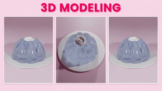 custom 3d food, dessert and beverage models