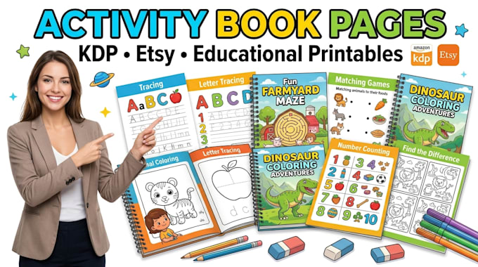 design printable kids cover coloring books activity ebook busy book pages