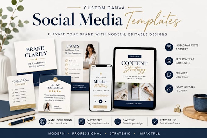 Design editable canva social media templates for your brand or small ...