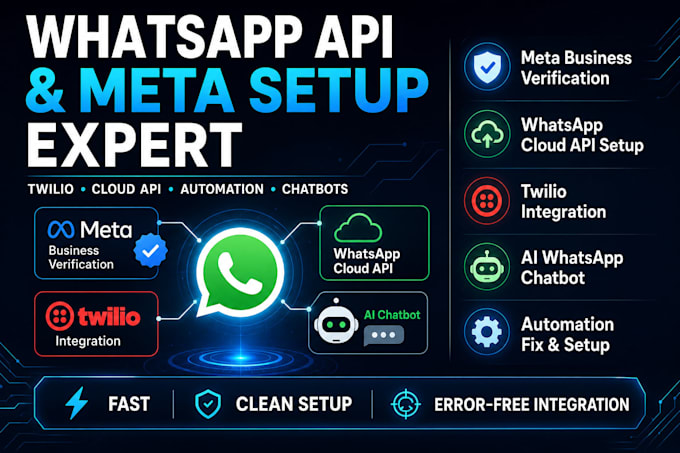 setup verify meta business suite whatsapp cloud api twilio whatsapp ai chatbot