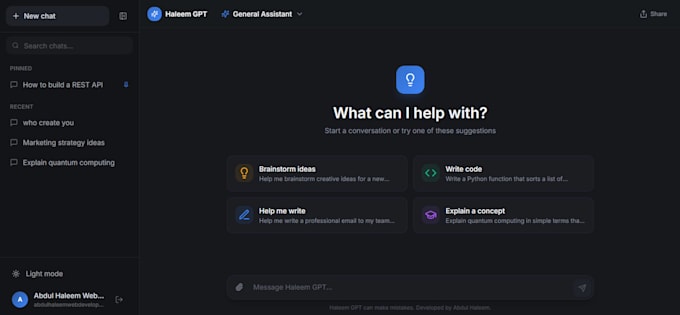 Build ai chatbot using mern stack and openai api by Abdul_haleem420 ...