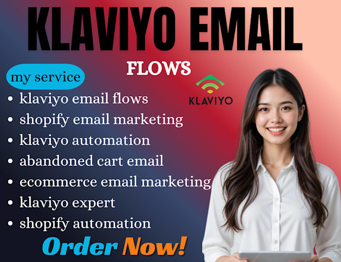 set up high converting  klaviyo email marketing flows shopify automation pop up