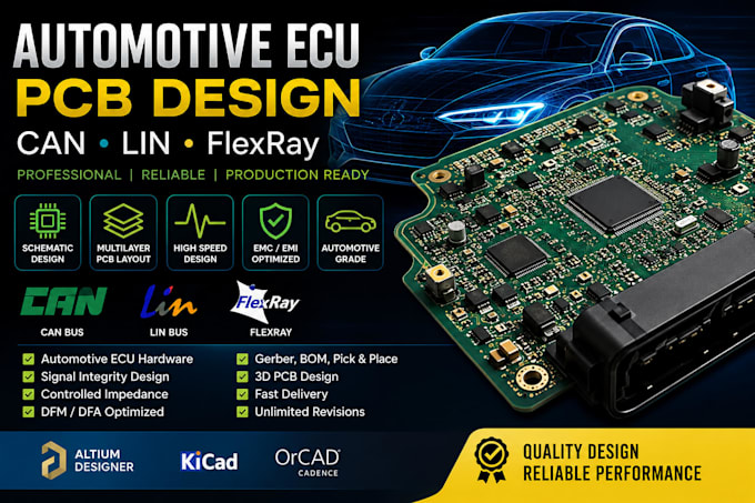 design can lin flexray automotive ecu circuit boards
