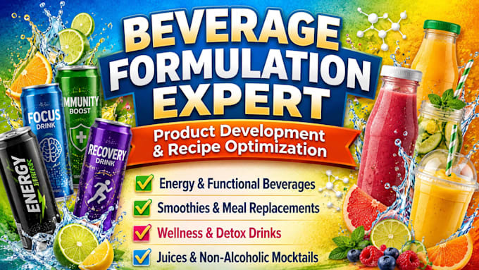 formulate energy drinks, functional beverages and smoothies