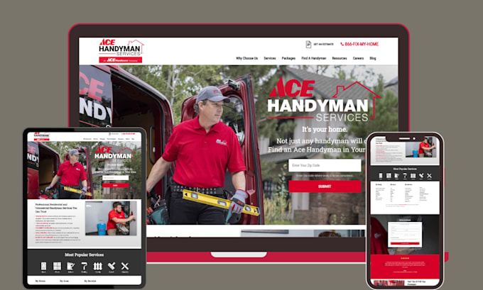design handyman website home improvement website contractor website