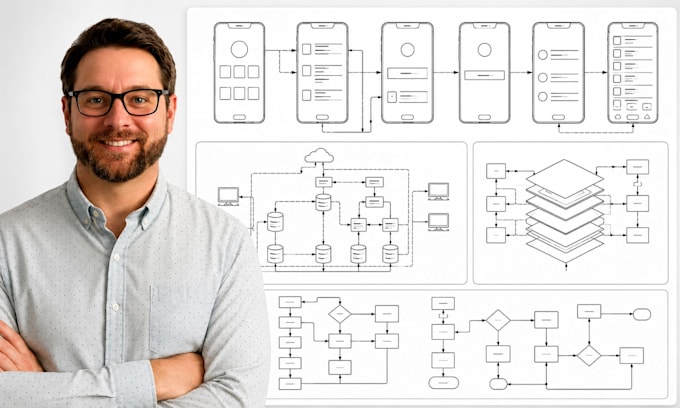 create uspto utility software patent drawings, app workflow, UI patent diagrams