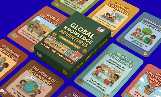 design custom kids educational flashcards memory cards box mockups learning card