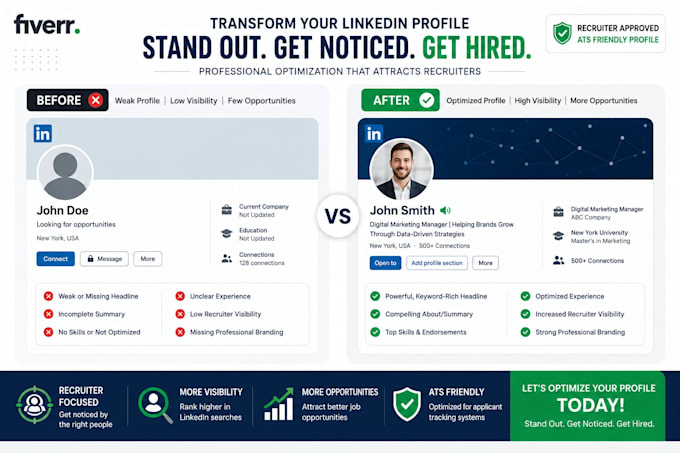 optimize and improve your linkedin profile professionally