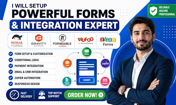 setup ninja forms gravity forms formidable forms wufoo integration