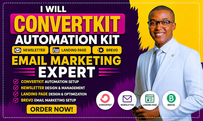 setup growtheon CRM, convertkit automation kit newsletter, brevo email marketing