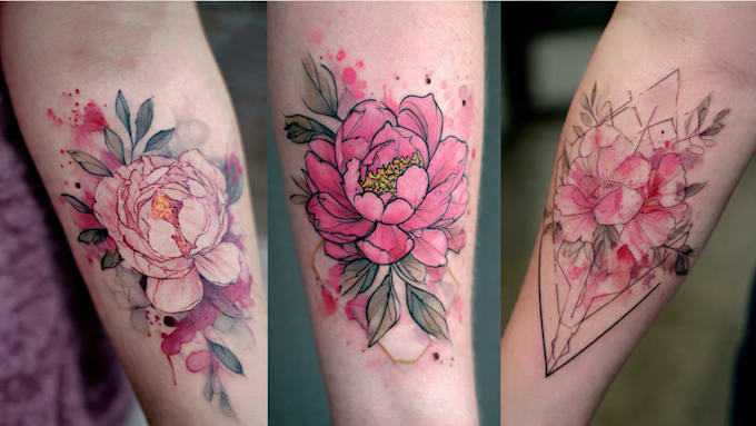 create a watercolor tattoo design