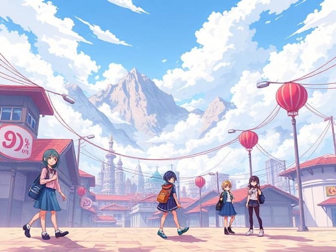create custom anime aesthetic banners with modern design