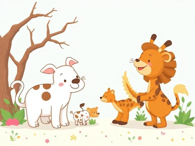 do animals cartoon illustration