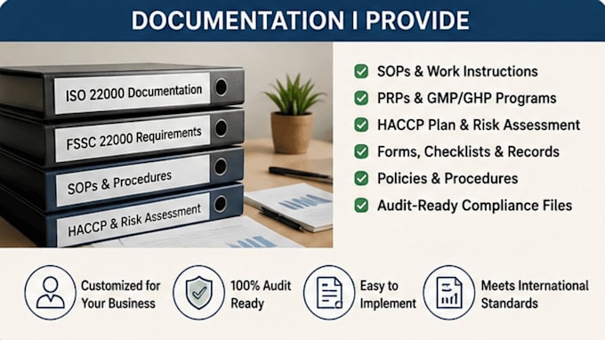 develop iso 22000 and fssc 22000 food safety documentation