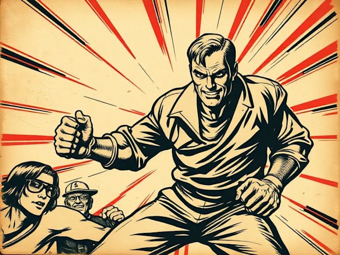 create comics illustration retro and vintage