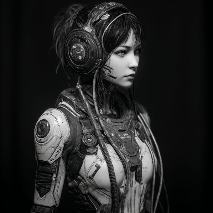 a sci fi character illustration or sci fi character