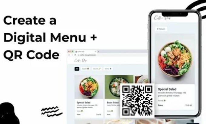 create an editable canva restaurant menu with qr code in 24 hours