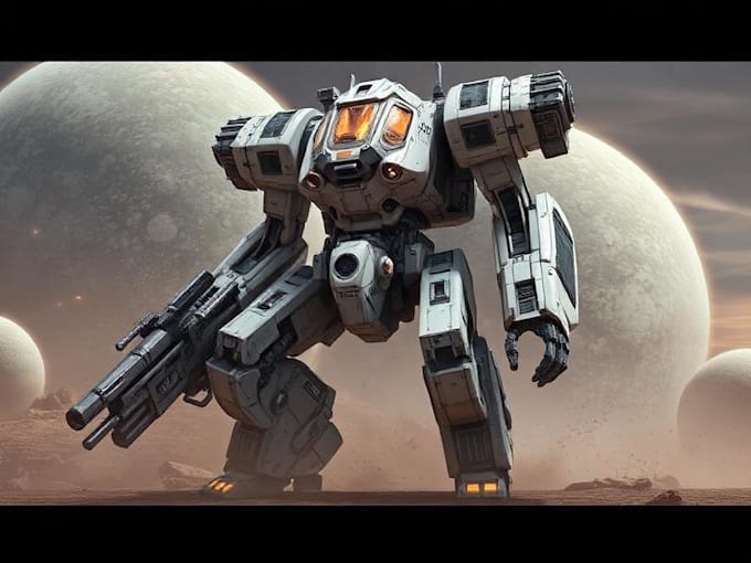 design sci fi mecha and robot concept art