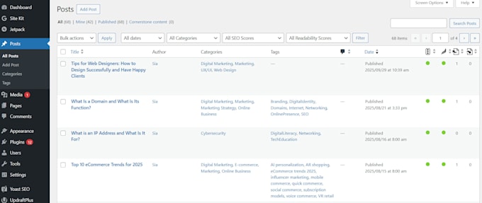 upload and optimize wordpress blog posts